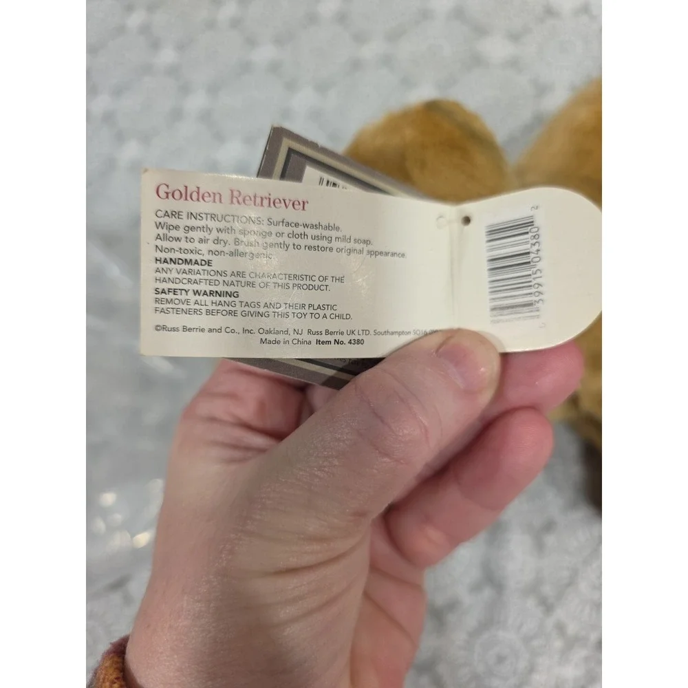 Russ Berrie Purebred Puppies Golden Retriever‎ Plush Stuffed Animal Toy Dog 12